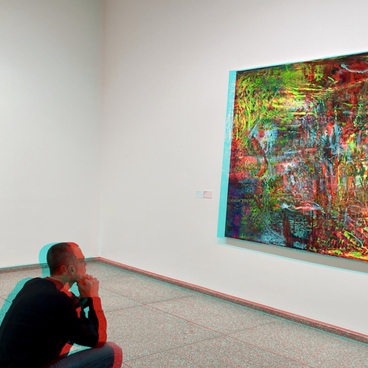 RC Anaglyphe 2024-12 »YOUNG MAN LOOKING AT A PAINTING by RICHTER«